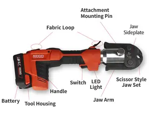 RIDGID 306ไฟฟ้า Hvac ทองแดงแก๊สท่อจีบเครื่องมือ Crimper