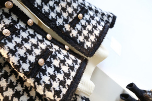 Conjunto de Ropa Infantil Elegante para Primavera/Otoño 2022, Chaqueta y Falda a Cuadros - Product Image 3