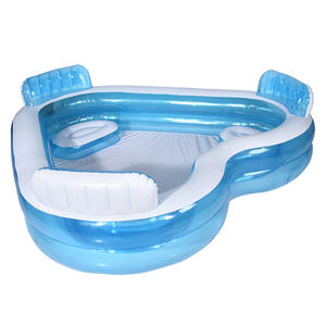 Piscine gonflable en PVC grande taille pour enfants, légère et portable, avec toboggan et arroseur, jouets aquatiques d'extérieur - Product Image 5