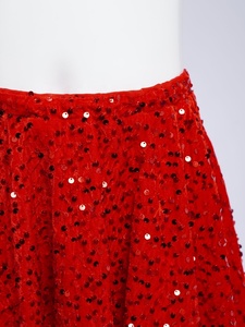 Girls Sequin <b>Skirt</b> Sparkly Mini <b>Skirt</b> Flared <b>Elastic</b> <b>Waist</b> Dance <b>Skirt</b> for Kids Birthday Party Christmas Stage Shows Custom - Product Image 3
