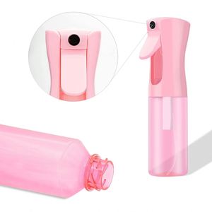 Custom 160ml 200ml 250ml 300ml 5oz <b>Pink</b> Blue Violet Reusable Hair Barber PET Screen Printed Fine Mist Sprayer Continuous <b>Spray</b> - Product Image 4