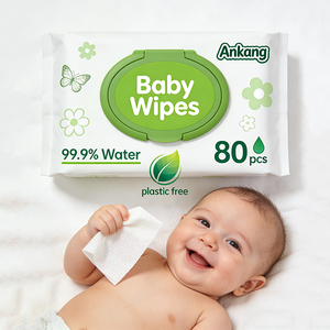 Lingettes pour bébé en coton biodégradable et en bambou, à base d'eau, 99% d'eau, naturelles, sensibles, jetables, de qualité alimentaire, fabricant - Product Image 2