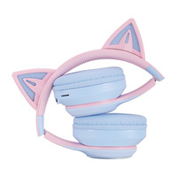 [Model Baru] Headphone MZ-618 Warna Gradasi Telinga Kucing Pencahayaan RGB Kontrol Suara Peredam Kebisingan Aktif