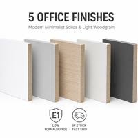 Panneau MDF mélaminé de qualité meublier pour bureaux et armoires, panneau de fibres E1 stable pour l'aménagement de bureaux commerciaux