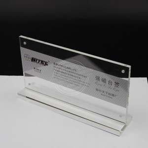 Moderno Soporte de Acrílico en Forma de T para Letreros de Regalo con Logotipo Personalizado - Exhibidor de Escritorio para Menús, Anuncios y Promoción de Dulces - Product Image 1