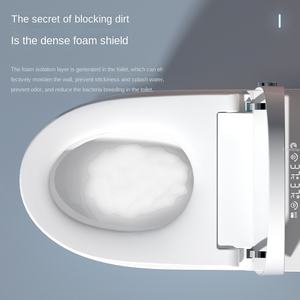 Salle de bain moderne de luxe Smart Grey une pièce sanitaire en céramique blanc montage au sol <span class=keywords><strong>Wc</strong></span> salle de bain toilette - Product Image 5