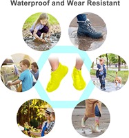 Couvre-Chaussures en Silicone Réutilisables Antidérapants de Qualité Supérieure, Protège-Chaussures de Pluie en Caoutchouc Portables et Taille Personnalisée