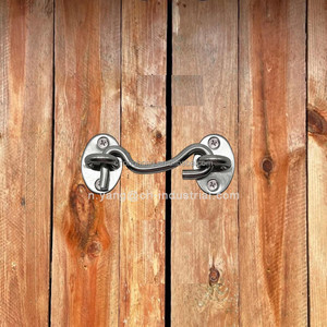 Loquet de <span class=keywords><strong>porte</strong></span> de 3 pouces, loquet de portail de remise, loquet de <span class=keywords><strong>porte</strong></span> silencieux en acier inoxydable, crochet et œillet pour portail, crochet de cabane avec vis - Product Image 6