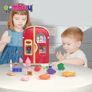 Jeu de cuisine moderne pour enfants avec réfrigérateur en plastique ABS, fonctionne avec <span class=keywords><strong>3</strong></span> piles AAA, pour les enfants de 2 à 7 ans, préscolaire - Product Image 2