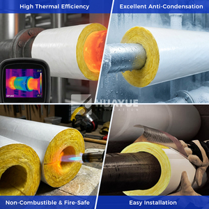 Isolation thermique pour tuyaux en <span class=keywords><strong>laine</strong></span> <span class=keywords><strong>de</strong></span> <span class=keywords><strong>verre</strong></span> gainée ASJ pour les conduites <span class=keywords><strong>de</strong></span> chauffage et <span class=keywords><strong>de</strong></span> refroidissement collectifs - Product Image 3