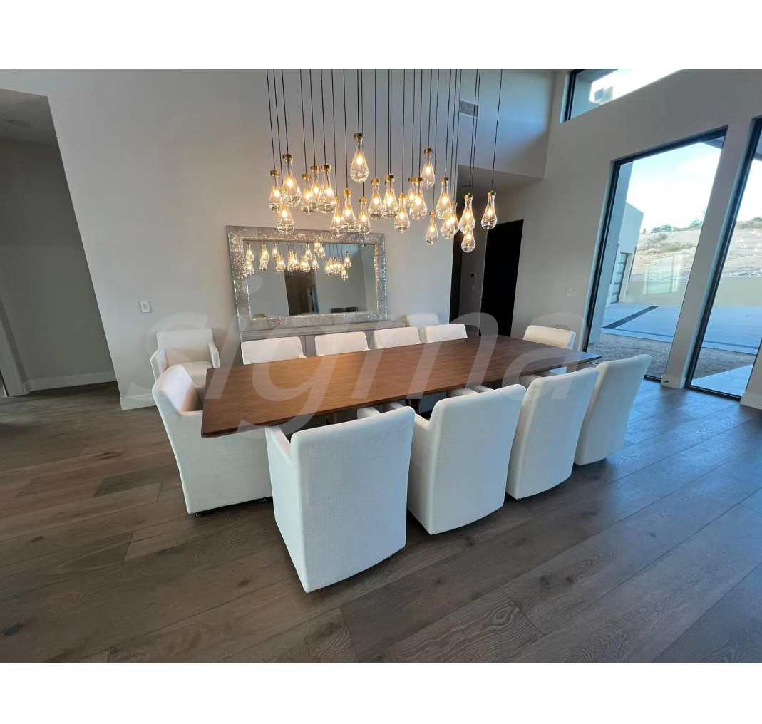 Indoor furniture kitchen restaurant customized dining chairs  luxury rectangle table and chairs dining table set