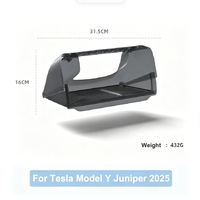 Plateau de rangement inférieur pour écran pour Tesla New Model Y Juniper 2025, boîte de rangement cachée pour console centrale, accessoires intérieurs de voiture