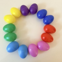 Plastic Egg Percussion Hand Shaker Party Noisemaker Kids Music Toy for School Activities
