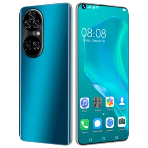 En popüler P50pro + 8GB + 256GB Android 11 smartphone 7.3 inç Deca çekirdek telefon destekler 5G ağ kamerası GPS unlocked telefon