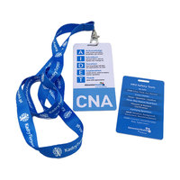 Carte d'identité VIP en plastique PVC avec photo imprimée en couleur au design personnalisé en gros avec lanière