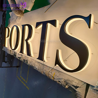 Enseignes murales en lettres LED en métal pour la publicité et la décoration des entreprises, signalétique extérieure personnalisée, vente en gros