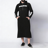 Vêtements islamiques pour hommes musulmans : Robe Jubba, Thobe de Dubaï, Abaya à capuche, Thobe arabe, Thobe saoudien, Robe pour hommes musulmans avec poche uniquement