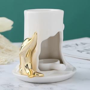 Nouveau design de chauffe-bougies en céramique brûleur de poêle <span class=keywords><strong>à</strong></span> arôme parfumé diffuseur de cire d'huile parfumée pour application de salon vente d'usine - Product Image 3