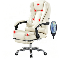 Pdg Massage chaise de bureau pivotante avec appuie-tête haut dossier pivotant directeur chaise en cuir fauteuil inclinable mécanisme pièces meubles