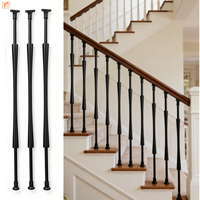 Personnalisation de haute qualité, design moderne, poteaux d'escalier en aluminium métallique pour la décoration intérieure des balcons, pour villas et appartements