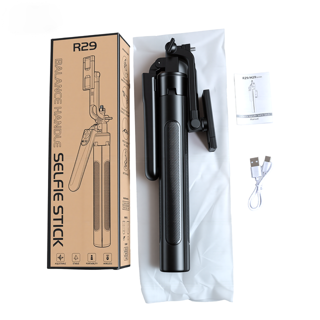 R29 Balance Handle Selfie Stick Tripod With Wireless Remote 360 Rotation Fill Light Extendable Phone Live Broadcast Stand
