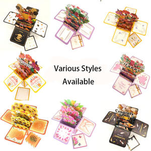 Cartes de vœux 3D en gros, <span class=keywords><strong>anniversaire</strong></span>, Noël, fête <span class=keywords><strong>des</strong></span> pères, fête <span class=keywords><strong>des</strong></span> mères, fournitures de fête, multi-types - cartes de vœux - Product Image 2