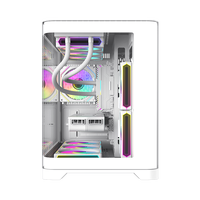 GAMEMAX-HYPE-M Factory OEM/ODM White Mid Tower Micro ATX PC Case Curved Glass Panel Stock Gaming ATX PSU