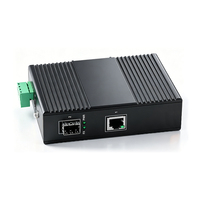 Konverter Media Industri 1XSFP 1XRJ45 POE 1000Mbps Modul Sakelar Jaringan Dupleks Din Rail 2G