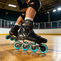 Patins à roulettes professionnels en carbone et alliage d'aluminium pour adultes, légers, de compétition, pour l'extérieur, avec roulements ABEC-9