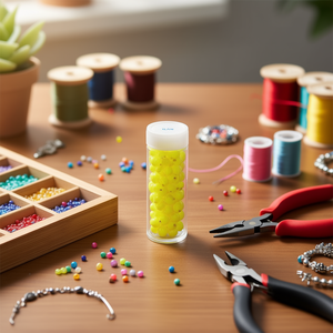 Perline Fluorescenti Gialle ILAN da 10mm per Creazione di Gioielli - Product Image 3