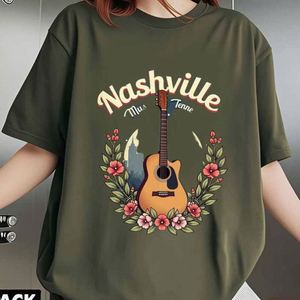 2025 New America European Nashville Elements Short Sleeve <b>T</b>-Shirt Woven Fabric Custom Digital Printing Shirts with Pattern - Product Image 4