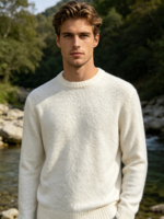 Pull en tricot bouclé de haute qualité pour homme Cedric, pull à manches longues pour l'automne et l'hiver