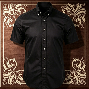Chemise décontractée pour <span class=keywords><strong>homme</strong></span> <span class=keywords><strong>grande</strong></span> <span class=keywords><strong>taille</strong></span> à manches courtes, col à revers, broderie légère et motif tendance pour l'été - Product Image 6