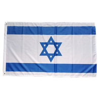 Haute Visibilité Personnalisé Portable Rectangulaire Pays Israël Drapeau National Sortie D'usine