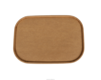 Boîte à salade rectangulaire en papier kraft pour emporter, 750 ml, avec couvercles en PP