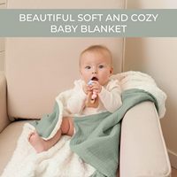Couverture Douce Double Couche pour Bébé en Coton/Polyester Tissé, Polaire Écologique Chaude pour Nouveau-né
