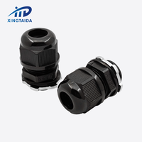 Presse-étoupe en nylon noir IP68 connecteur de poignée de cordon de soulagement de tension réglable raccords de conduits IP68 étanches