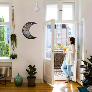 Decorazione da parete a forma di luna: '<span class=keywords><strong>Ti</strong></span> amo <span class=keywords><strong>tanto</strong></span>, andrei sulla luna e tornerei' per matrimoni, compleanni, anniversari, regali e decorazioni per le feste - Product Image 3