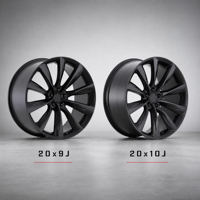 Jantes de voiture en aluminium forgé noir satiné de 20 pouces, haute qualité, légères, 5x120, adaptées à la Tesla Model X