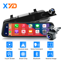 Pantalla de Proyección Inalámbrica para Automóvil de 9.66 Pulgadas, Monitor con Carplay y Android, Cámara de Visión Trasera con Alta Resolución para Reversa