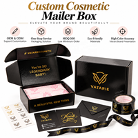 Boîte en carton ondulé élégante LUCKLAIKE avec feuille d'or noire pour cosmétiques, emballage personnalisé pour produits de beauté, impression de boîtes en carton