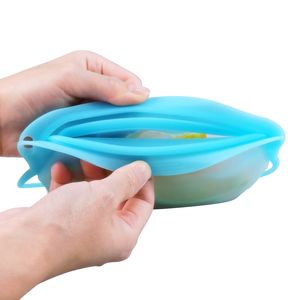 Bolsas de silicona personalizadas para alimentos, tamaño de cuarto de galón, pequeñas, 500ml y medianas, 1000ml, bolsa de almacenamiento reutilizable de grado alimenticio de silicona de platino de pie - Product Image 3