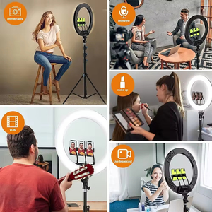 Nouvelle Offre : Anneau Lumineux Professionnel de 22 Pouces avec Télécommande pour Maquillage et Photographie en Studio, Trépied et Sac de Rangement Inclus - Product Image 4