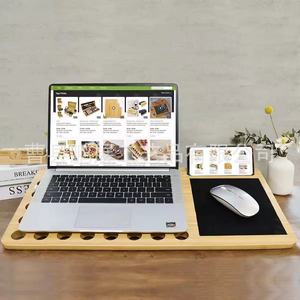 Wooden Laptop Cooler With Mouse <b>Pad</b> And Cooling Stand For Desk Use - Product Image 1