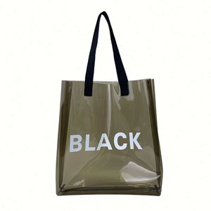 Bolso de Mano Transparente Impermeable para Mujer, Bolso Bandolera de PVC con Efecto Láser Holográfico, Bolso de Hombro con Correa para Conciertos y Estadios - Product Image 1