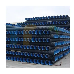 YIFENG HDPE Double Wall Corrugated Drainage System Sewage Pipe Agricultural Irrigation Perforated Plastic Culvert Pipe