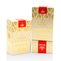 Boîte cadeau publicitaire en PVC imperméable pour cartes de poker, trois ensembles, design Arbre d'Or, logo UV givré double face, acceptation des commandes