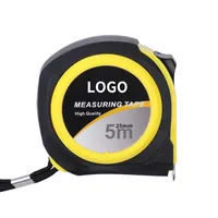 Fita retrátil métrica de aço magnética, fita métrica portátil de plástico abs industrial, medição de 5m com logotipo personalizado