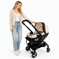 Poussette pliable 3 en 1 Kidilo avec siège auto pour bébé, cadre en alliage d'aluminium pour les voyages, l'extérieur et la maison, OEM ODM