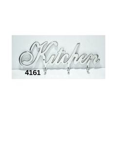 Modern Metal <b>Kitchen</b> Wall <b>Hooks</b> “Kitchen” Word Design Decorative Hanging Rack for Towels & Utensils for Export Price - Product Image 3